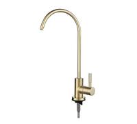 Wmmner Robinet D'Eau Potable Sur Le Dessus de L'Évier Robinet D'Évier 304 En Acier Inoxydable 1/4, Noir/Or Brossé/A
