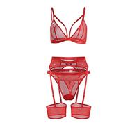 Wmmner s Offers s Secy Lingerie Set Sexy Fishnet Tights Bodycon Sexy Red Lingerie Set Women Bodysuit Costume Award Womens Santa/Rouge/M