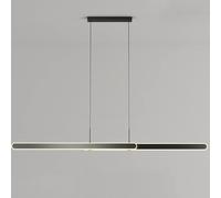 Wmmner Salle À Manger Longue Bande Led Lustre Dimmable Ligne Métallique Pendentif Lampe Salon Bar Décoration, Lustre Suspendu de Plafond/Lumière À Trois Tons/47,3 Pin