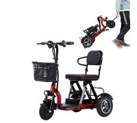 Wmmner Scooter de Mobilité Pour Adultes - Pliable, 3 Roues, Appareil de Fauteuil Roulant À Énergie Électrique, Mobile Compact Et Robuste Pour Les Voyages, Les Adultes, Les Personnes Âgées, Avec Charge
