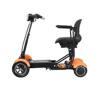 Wmmner Scooter Électrique Pliant Pour Les Personnes Âgées Avec Une Longue Durée de Vie de La Batterie, Petite Voiture À Batterie À Quatre Roues, Intelligente Et Confortable/Orange/15 A