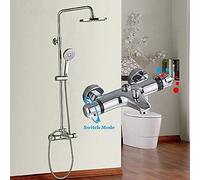 Wmmner Shower Kits,Tatic Abs Hand Shower And Shower Head Faucet Bathroom Shower Set Chrome Cold Hot Mixer Waterfall Rain Shower Head