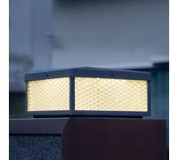 Wmmner Solar Outdoor Column Headlight Villa Courtyard Entrance Door Pilllampe Murale Légère Ar Lampe Solaire Étanche Pour Chemin, Lampe Pilier de Luxe Minimaliste Moderne/50Cm