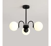 Wmmner Suspension, Applique Murale À Trois Têteslustre de Salle À Manger∣- Lampe de Plafond de Chambre À Coucher Moderne de Conception de Coude∣Hardware Ball Glass Living Room Decor Luminaire Lampe de