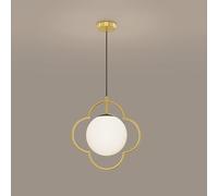 Wmmner Suspension Boule de Verre E14 1-Lumière Laiton Chambre À Coucher Moderne Chevet Réglable Susluminaire En Attente, (Une Couleur D35Cm)/Une Seule Couleur/H28Cm