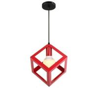 Wmmner Suspension Cubique Industrielle, Suspension Au Design Creux, E27 Socket, Lampes Suspendues de Salle À Manger Modernes, Lustre Suspendu de Peilon