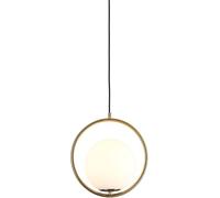 Wmmner Suspension de Plafond, Lustres Led - Personality Art Single Head Chandelier Table de Bar Minimaliste Chambre À Coucher Ronde En Verre, Suspension de Plafond À Led/Lumière Neutre