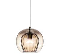 Wmmner Suspension En Verre Soufflé Ambré Cuisine Îlot Porche Lumière Boule Sphérique Double Verre Clair Ferme Plafond Suspension Lampe V-Intage Ilustre Industriel, Suspension de Plafond À Led/Ambre/15