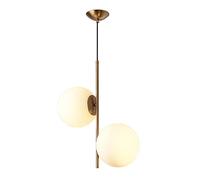 Wmmner Suspension, Lustres Led Chambre À Coucher Nordique Lustre À Double Tête de Chevet Personnalité Créative Simple Post-Moderne Glass Ball Bar Café Restaurant Salle D'Étude Lampe Suspensions (Lumiè