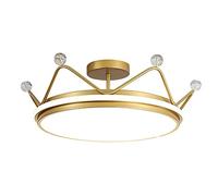 Wmmner Suspension, Lustres Led Simple Post-Modern Golden 50Cm Lustre Nordic Personnalité Maison Atmosphère de Luxe Salle À Manger Salle D'Étude Salon Thé Au Lait Boutique Led Plafonnier Lampes Suspend