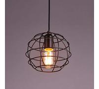 Wmmner Suspension Noire Industrielle Vintage, Abat-Jour En Cage de Fil Métallique Lampe Suspendue de Plafond Sphel, Suspensisur Les Accessoires D'Éclairage Pour Le Salon, La Salle À Manger, Entrée, Ca