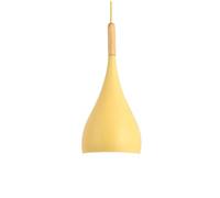 Wmmner Suspension Personnalisée Simple, Élégante, En Forme de Dôme, Pour Salle À Manger, Lustre Traditionnel, Suspension Personnalisée En Métal, Luminaire de Plafond de Luxe Coloré/Jaune/6,6 Po X 11,4