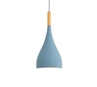 Wmmner Suspension Personnalisée Simple, Élégante, En Forme de Dôme, Pour Salle À Manger, Lustre Traditionnel, Suspension Personnalisée En Métal, Luminaire de Plafond de Luxe Coloré/Bleu/6,6 Po X 11,4