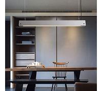 Wmmner Suspension Pour Salle À Manger Lumière Linéaire Led En Béton, Luminaire Suspendu Pour Îlot de Cuisine 18 W, Lampe Moderne En Ciment Pour Salle À Manger/Neutre Clair/130 Cm