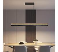 Wmmner Suspension Pour Salle À Manger, Lustre Linéaire Pour Îlot de Cuisine, Salle À Manger, Cuisine, Bar, Salon, Noir/149 Cm