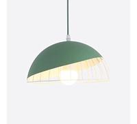 Wmmner Suspension Semi-Circulaire Simple, Créative, Lustrearon, Élégant, Personnalisé, Suspension Pour Salon de Thé, Lampe Suspendue À 1 Lumière, Luminaire Minimaliste En Métal/Vert