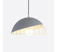 Wmmner Suspension Semi-Circulaire Simple, Créative, Lustrearon, Élégant, Personnalisé, Suspension Pour Salon de Thé, Lampe Suspendue À 1 Lumière, Luminaire Minimaliste En Métal/Cendre