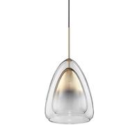 Wmmner Suspension V-Intage En Verre Transparent Double Couche, Lustre Industriel Triangulaire, Lampe Suspendue Loft, Plafonniers Suspendus Rétro, Lustre