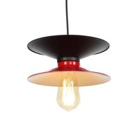 Wmmner Suspensions American Modern Metal Chandelier Lighting, Plafonniers Suspendus À Cordon Réglable Pour La Chambre À Coucher de L'Îlot de Cuisine (Noir + Blanc)/Noir+Rouge