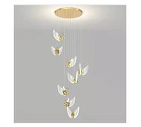 Wmmner Suspensions Nordiques En Forme de Cygne À Led, Lustre Créatif de Luxe, Lampe Suspendue de Chevet, Luminaires Pour Restaurant Et Escalier, Moderne/Blanc Froid/9 Têtes