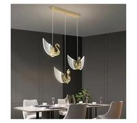 Wmmner Suspensions Nordiques En Forme de Cygne À Led, Lustre Créatif de Luxe, Lampe Suspendue de Chevet, Luminaires Pour Restaurant Et Escalier, Moderne/Blanc Froid/3 Têtes Longues