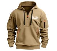 Wmmner Sweat À Capuche Demi-Zippé Pour Hommes, Grand Et Grand, Graphique Élégant, Poche, Fermeture Éclair Contrastée, Pull Confortable, Pull, Entraînement, Salle de Sport, Mode En Plein Air, Sweat À C