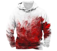 Wmmner Sweat À Capuche Pour Homme Blood Splatter Halloween Printed, Cool Graphic Draw Stpocket Regular Fit Sweat-Shirt À Capuche À Manches Longues Outdoor Casual Fashion Fresh Look/Sang D'Horreur/S