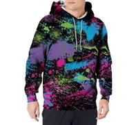 Wmmner Sweats À Capuche Halloween Pour Hommes Sweats Effrayants Avec Poche Imprimé Araignée Sweats À Capuche À Manches Longues Pulls À Capuche/Violet/5Xl
