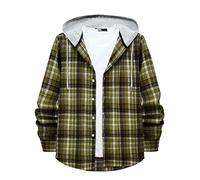 Wmmner Sweats À Capuche Pour Hommes Au Royaume-Uni Hauts Boutonnés Sweats À Cordon À Carreaux Blouse À Capuche À Manches Longues Et Blocs de Couleur Sweats À Capuche Tendance Pour Hommes Automne-Hiver