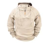 Wmmner Sweats À Capuche Pour Hommes Au Royaume-Uni Pulls À Capuche À Manches Longues, Fermeture Éclair 1/4, Couleur Unie, Cordon de Serrage, Multiples Poches, Entraînement Sportif, Survêtement de Gym,