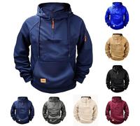 Wmmner Sweats À Capuche Pour Hommes Au Royaume-Uni Pulls À Capuche À Manches Longues, Fermeture Éclair 1/4, Couleur Unie, Cordon de Serrage, Multiples Poches, Entraînement Sportif, Survêtement de Gym,