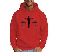 Wmmner Sweats À Capuche Pour Hommes Sweat À Capuche Christian Corss Faith Avec Poche Sweat Graphique 2025 Hiver Automne Pull À Manches Longues/Sweats À Capuche Rouges Pour Hommes/3Xl