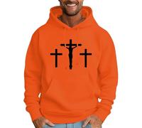Wmmner Sweats À Capuche Pour Hommes Sweat À Capuche Christian Corss Faith Avec Poche Sweat Graphique 2025 Hiver Automne Pull À Manches Longues/Sweats À Capuche Orange Pour Hommes/Xxl
