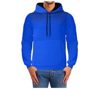 Wmmner Sweats À Capuche Pour Hommes Sweats À Capuche À Motifs Graphiques À Pois Avec Poche 2025 Automne Pulls À Manches Longues Vêtements/Sweats À Capuche Bleus Pour Hommes/4Xl