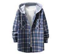 Wmmner Sweats À Capuche Pour Hommes Sweats Imprimés À Carreaux Hauts Patchwork Boutonnés Avec Poches Sweats Thermiques Automne-Hiver Sweats À Capuche À Manches Longues Blouse Pour Sortir Sweats de Ran
