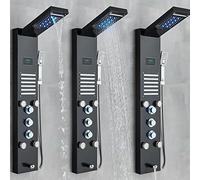 Wmmner Système de Tour de Panneau de Douche À Led Pluie, Pulvérisation de Buse de Cascade Colonne de Douche En Acier Inoxydable