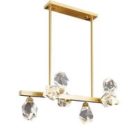 Wmmner Tout Le Lustre En Cristal de Cuivre A Mené La Suspension En Cristalsuspension de Plafond Postmoderne, Suspension de Plafond À Led/Lumière Chaude/7 Lumières