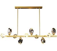 Wmmner Tout Le Lustre En Cristal de Cuivre A Mené La Suspension En Cristalsuspension de Plafond Postmoderne, Suspension de Plafond À Led/Lumière Chaude/10 Lumières
