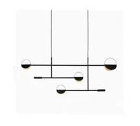 Wmmner V-Intage Chandelier Minimalist Restaurant Post-Modern Leaves Chandeliers Shop Line Lights Decorative Farmhouse Light, Led Ceiling Lamp/Une Couleur