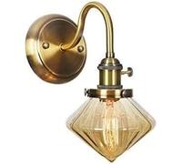 Wmmner V-Intage Clear Glass Wall Lamp Compatible With Bedroom Bedside Living Room Hallway Vanity Indoor,/Ambre