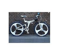 Wmmner Vélo de Montagne 21 Vitesses Unisexe Double Suspension Vélo de Montagne En Acier À Haute Teneur En Carbone 24 Pouces 26 Pouces Roue Intégrale/Blanc/21 Vitesse