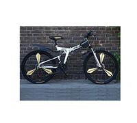 Wmmner Vélo de Montagne 21 Vitesses Unisexe Double Suspension Vélo de Montagne En Acier À Haute Teneur En Carbone 24 Pouces 26 Pouces Roue Intégrale/Argent/26 Vitesse