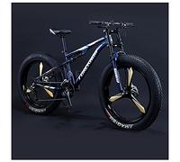 Wmmner Vélo de Montagne À Gros Pneus Pour Hommes Et Femmes, Roues de 26 Pouces, Pneus Tout-Terrain de 4 Pouces de Large, Vélo de Montagne À Suspension Complète 7/21/24/27/30 Vitesse Pour Adultes Adole