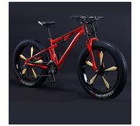 Wmmner Vélo de Montagne À Gros Pneus Pour Hommes Et Femmes, Roues de 26 Pouces, Pneus Tout-Terrain de 4 Pouces de Large, 7/21/24/27/30 Vitesse Vélo de Montagne À Suspension Complète Pour Adultes Adole