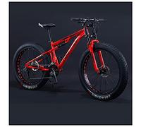 Wmmner Vélo de Montagne À Pneu Gras Pour Hommes Et Femmes, Roues de 24 Pouces, Pneus Tout-Terrain de 4 Pouces de Large, Vélo de Montagne À Suspension Intégrale 7/21/24/27/30 Vitesse Pour Adultes Adole