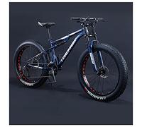 Wmmner Vélo de Montagne À Pneu Gras Pour Hommes Et Femmes, Roues de 26 Pouces, Wi de 4 Poucesde Pneus Tout-Terrain, 7/21/24/27/30 Vitesse Vélo de Montagne À Suspension Complète Pour Adultes Adolescent