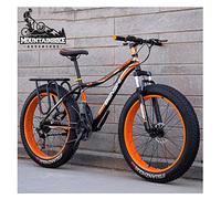 Wmmner Vélo de Montagne À Queue Dure Avec Frein À Disque Mécanique À Suspension Avant Pour Adultes, Hommes, Femmes, Vélo de Montagne À Pneus Gras Tout-Terrain À Haute Teneur En Carbone, Vélo Antidérap