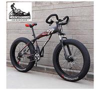 Wmmner Vélo de Montagne Hardtail Fat Tire Pour Adultes, Vélo de Randonnée de Montagne Pour Hommes Et Femmes Avec Frein À Double Disque, Suspension Avant En Acier À Haute Teneur En Carbone, Vélo de Mon