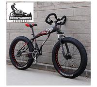 Wmmner Vélo de Montagne Hardtail Fat Tire Pour Adultes, Vélo de Randonnée de Montagne Pour Hommes Et Femmes Avec Frein À Double Disque, Suspension Avant En Acier À Haute Teneur En Carbone, Vélo de Mon