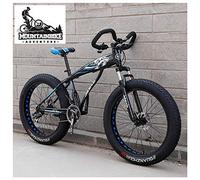 Wmmner Vélo de Montagne Hardtail Fat Tire Pour Adultes, Vélo de Randonnée de Montagne Pour Hommes Et Femmes Avec Frein À Double Disque, Suspension Avant En Acier À Haute Teneur En Carbone, Vélo de Mon